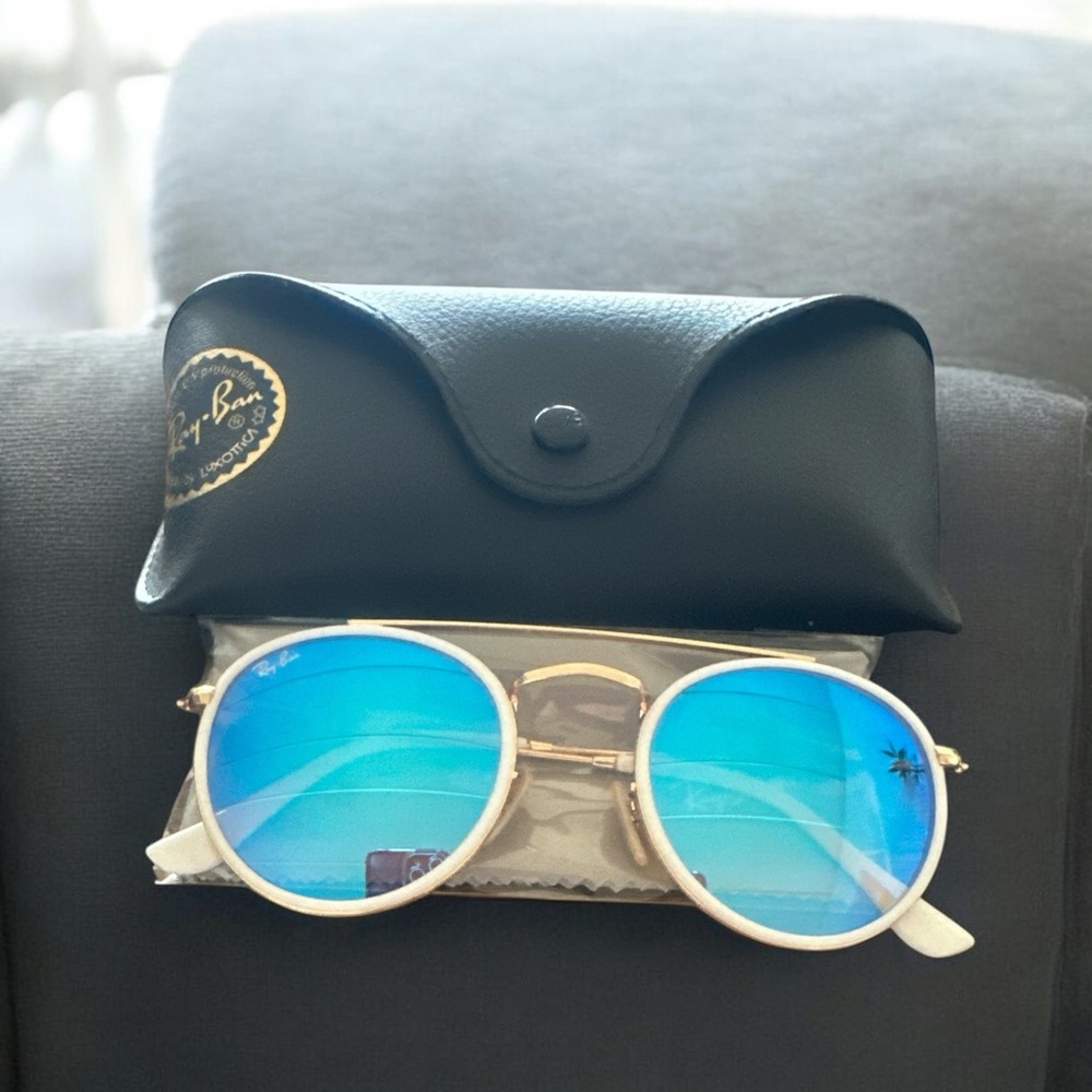 RAY-BAN ROUND DOUBLE BRIDGE SUNGLASSES RB3647N 001